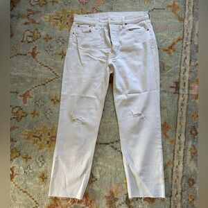 GAP White Cheeky Straight High Rise Jeans